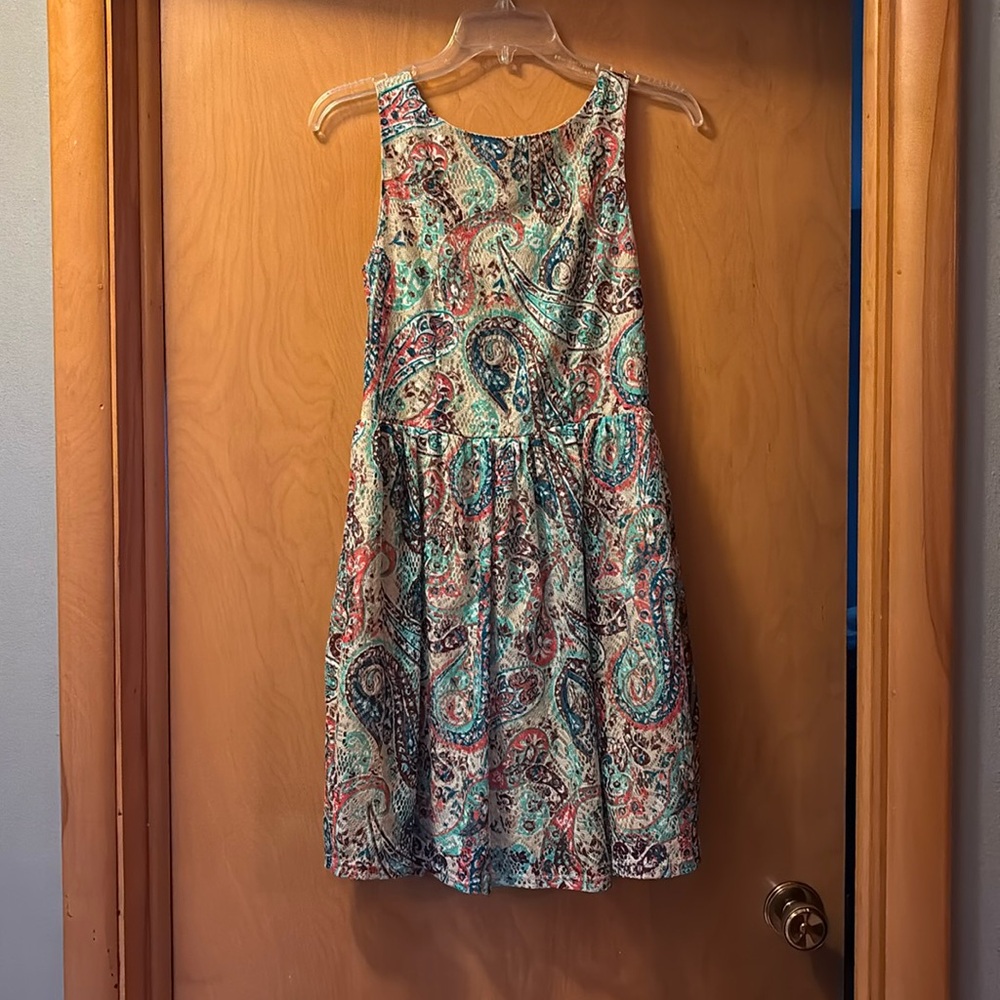 Xhilaration Paisley Mini Dress - Red, Blue, Green